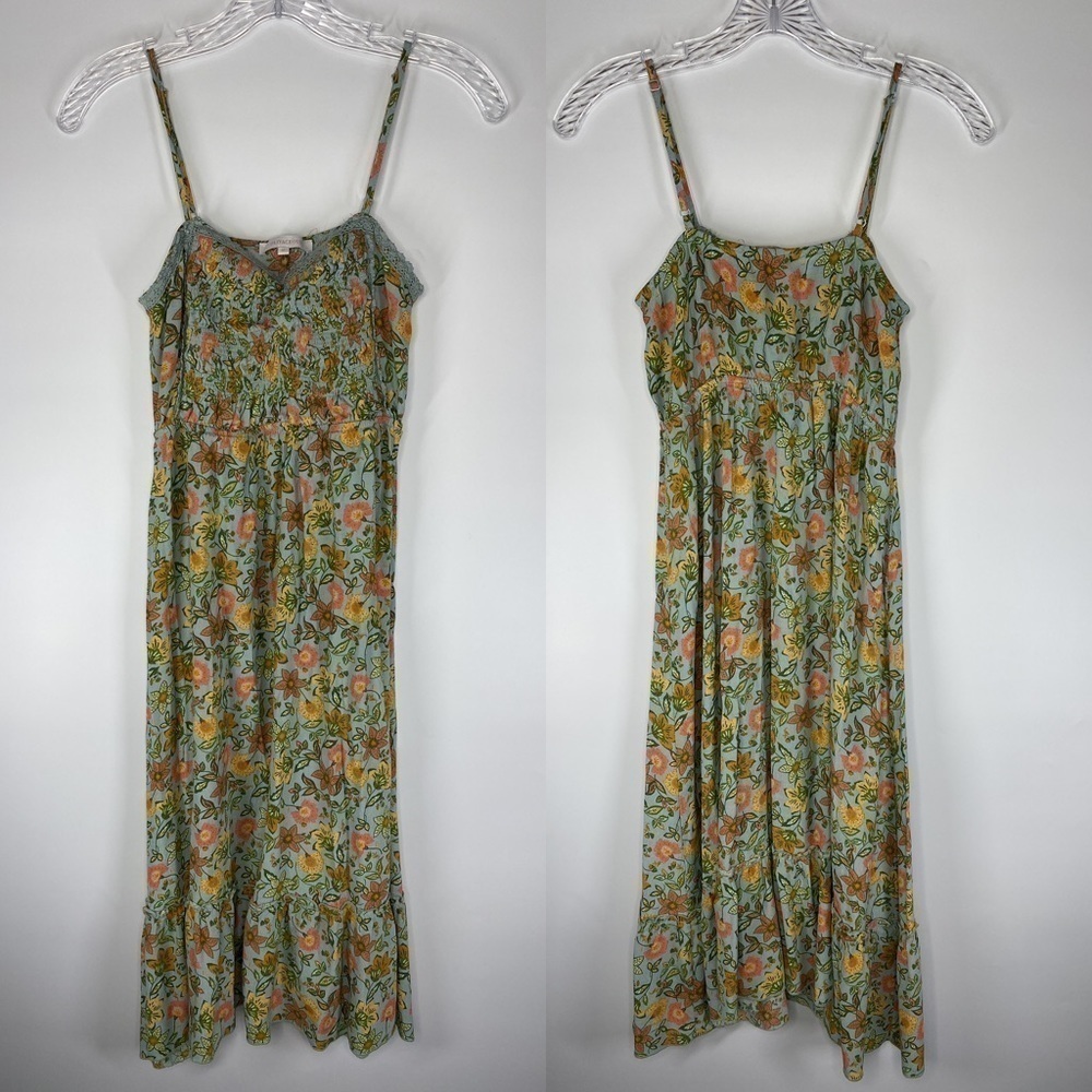 Olivaceous Floral Cottagecore Maxi Dress Size Medium